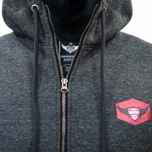 Men Reinforced Hoodies for Bikers Zipper