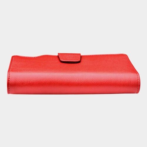 Ladies Purse RFID Blocking Wallet Card Holder Phone Holder Women Leather Purse Red Leather RFID Wallet Vintage Clutch With Zip Coin Pocket