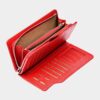 Ladies Purse RFID Blocking Wallet Card Holder Phone Holder Women Leather Purse Red Leather RFID Wallet Vintage Clutch With Zip Coin Pocket