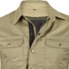 Khaki Motorcycle Kevlar Shirt Fully Reinforced with Protective Aramid Lining