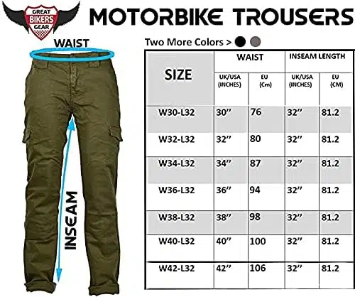 Kevlar Motorcycle Trousers With Kevlar Aramid Lining, Knee Pad