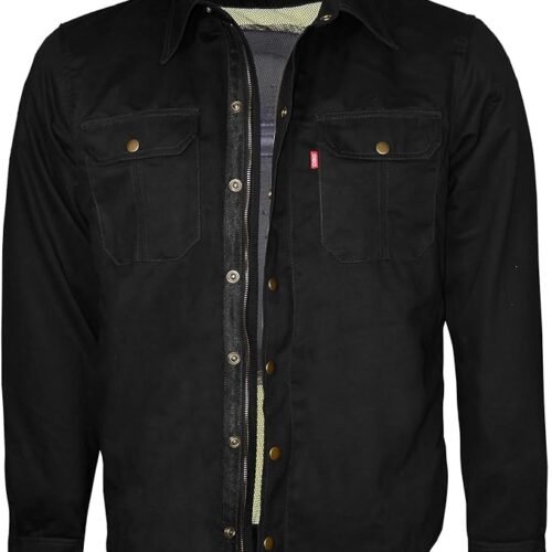 Motorbike Mens Shirt Bike Reinforced with Protective Aramid Lining