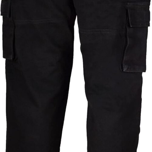 Black Plain Cargo Trousers