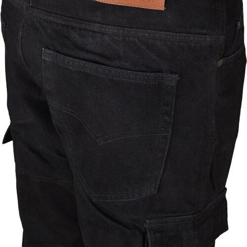 Black Plain Cargo Trousers