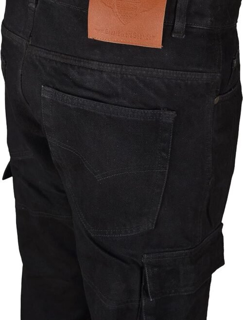 Black Plain Cargo Trousers