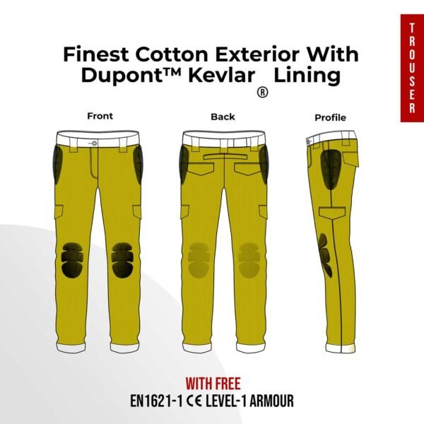 Kevlar Motorcycle Trousers Black