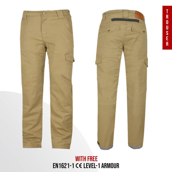 Kevlar Motorcycle Trousers Khaki