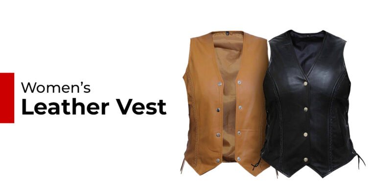 Ladies leather vest