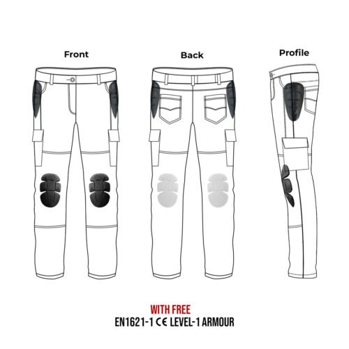 Motorcycle protective trousers